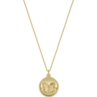 Bony Levy 14k Gold Butterfly Medallion Pendant Necklace