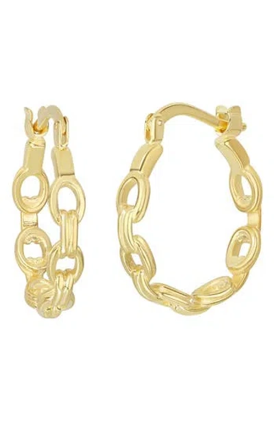 Bony Levy 14k Gold Cable Chain Hoop Earrings