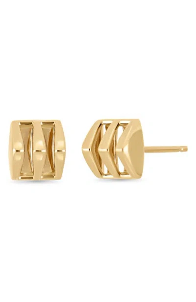 Bony Levy 14k Gold Caged Stud Earrings