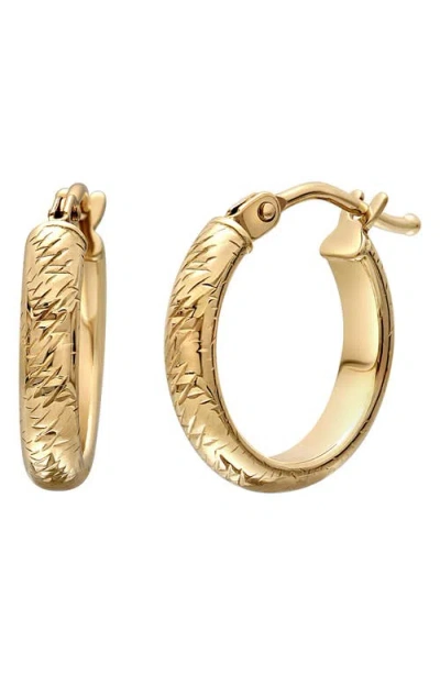 Bony Levy 14k Gold Carved Hoop Earrings