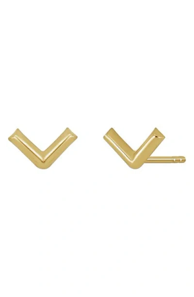 Bony Levy 14k Gold Chevron Earrings