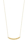 Bony Levy 14k Gold Citrine Curved Bar Pendant Necklace In Gold