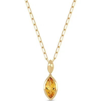 Bony Levy 14k Gold Citrine Pendant Necklace In 14k Yellow Gold