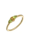 Bony Levy 14k Gold Cluster Gemstone Stackable Ring In 14k Yg - Peridot Citrine