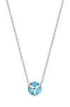 Bony Levy 14k Gold Cluster Pendant Necklace In 14k Wg London Blue Topaz