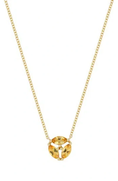 Bony Levy 14k Gold Cluster Pendant Necklace In 14k Yellow Gold Citrine