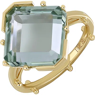 Bony Levy 14k Gold Color Green Amethyst Ring