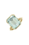 Bony Levy 14k Gold Color Green Amethyst Ring In Gold