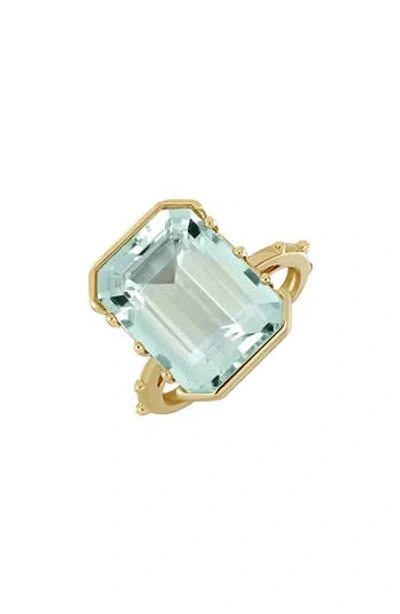 Bony Levy 14k Gold Color Green Amethyst Ring