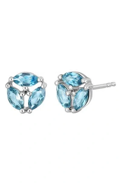 Bony Levy 14k Gold Color Stud Earrings In Blue