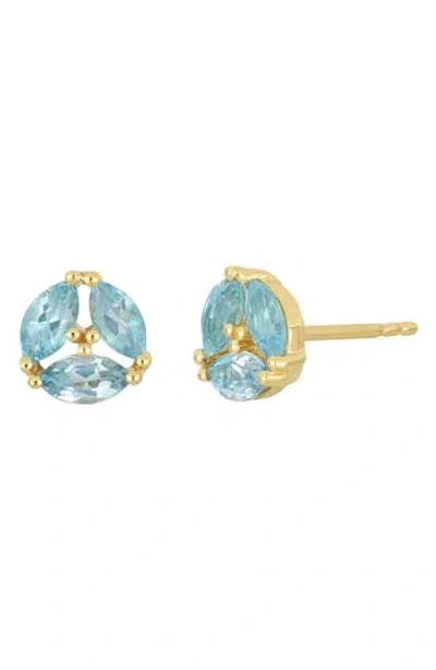 Bony Levy 14k Gold Color Stud Earrings In Blue