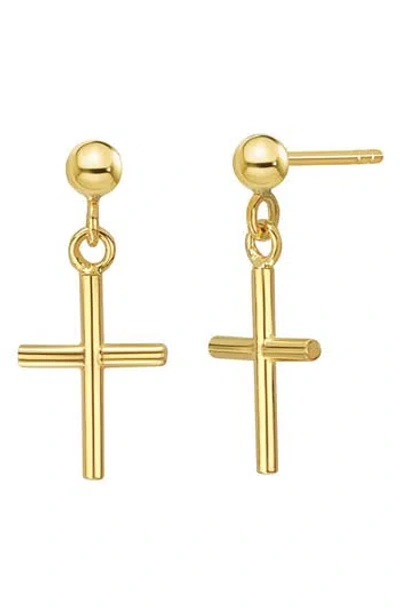 Bony Levy 14k Gold Cross Drop Earrings