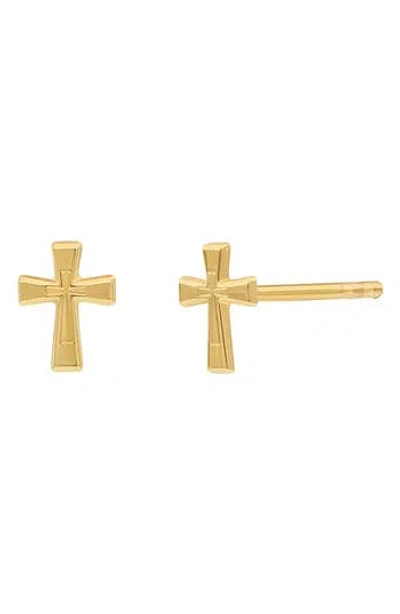 Bony Levy 14k Gold Cross Stud Earrings