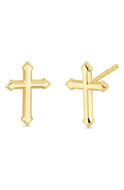 Bony Levy 14k Gold Cross Stud Earrings