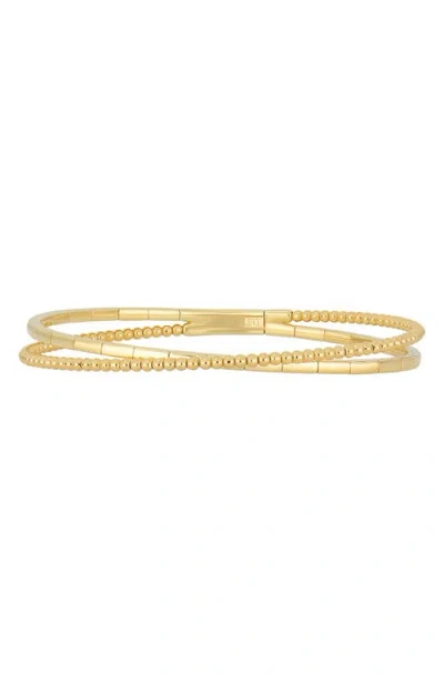 Bony Levy 14k Gold Crossover Bangle Bracelet