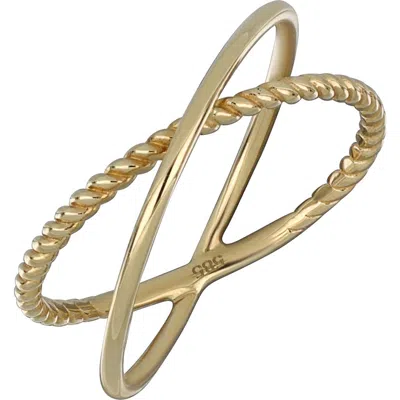 Bony Levy 14k Gold Crossover Ring