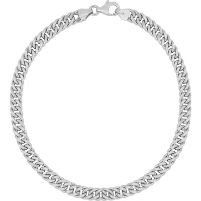 Bony Levy 14k Gold Curb Chain Bracelet In Silver