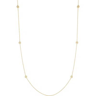 Bony Levy 14k Gold Cutout Station Long Necklace
