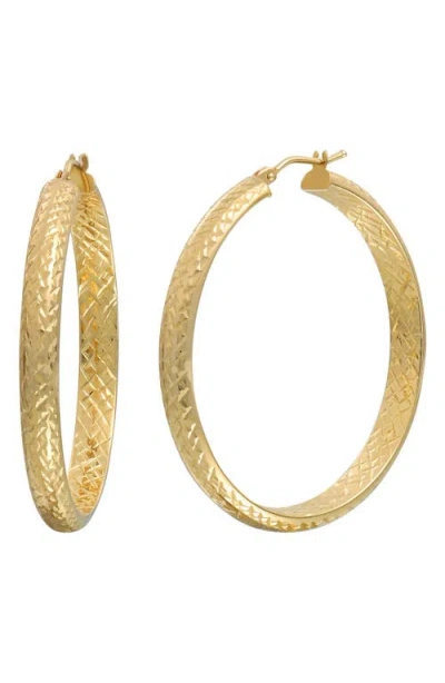 Bony Levy 14k Gold Diamond Cut Hoop Earrings In 14k Yellow Gold