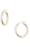 Bony Levy 14k Gold Diamond Cut Hoop Earrings In 14k Yellow Gold