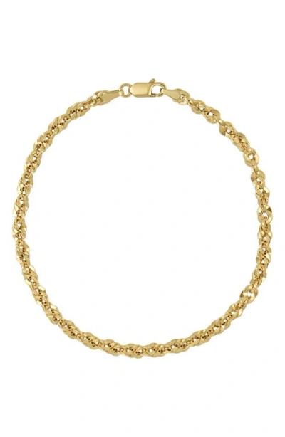 Bony Levy 14k Gold Diamond-cut Rope Chain Bracelet In 14k Yellow Gold