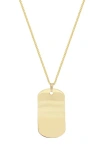 Bony Levy 14k Gold Dog Tag Pendant Necklace