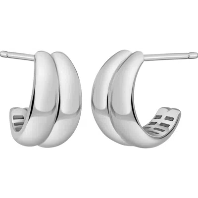 Bony Levy 14k Gold Double Tube Hoop Earrings In Metallic