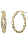Bony Levy 14k Gold Faceted Hoop Earrings In 14k Yellow Gold