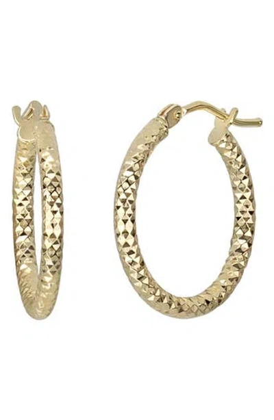 Bony Levy 14k Gold Faceted Hoop Earrings In 14k Yellow Gold