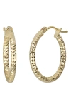 Bony Levy 14k Gold Faceted Hoop Earrings In 14k Yellow Gold