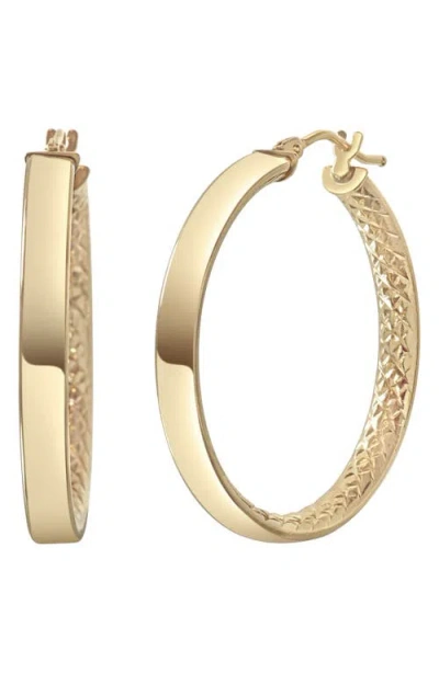Bony Levy 14k Gold Faceted Inside Out Hoop Earrings In 14k Yellow Gold
