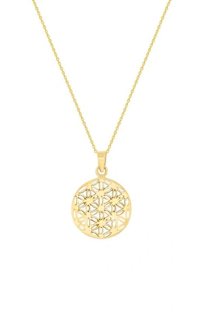 Bony Levy 14k Gold Floral Cutout Pendant Necklace
