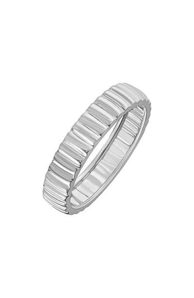 Bony Levy 14k Gold Fluted Stackable Band Ring In 14k White Gold