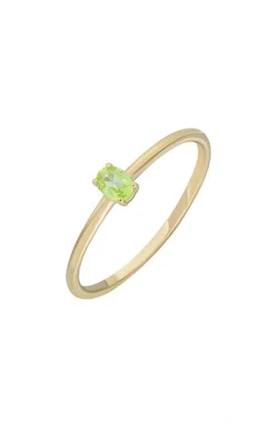 Bony Levy 14k Gold Gemstone Ring In 14k Yellow Gold/peridot