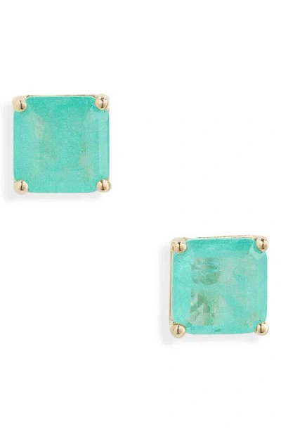 Bony Levy 14k Gold Green Quartz Stud Earrings