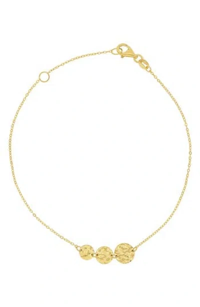 Bony Levy 14k Gold Hammered Disc Bracelet In 14k Yellow Gold