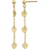 Bony Levy 14k Gold Heart Chain Drop Earrings In Gold