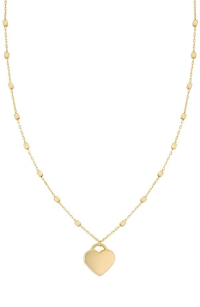 Bony Levy 14k Gold Heart Lock Pendant Necklace