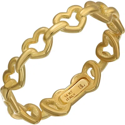 Bony Levy 14k Gold Heart Stacking Ring In 14k Yellow Gold