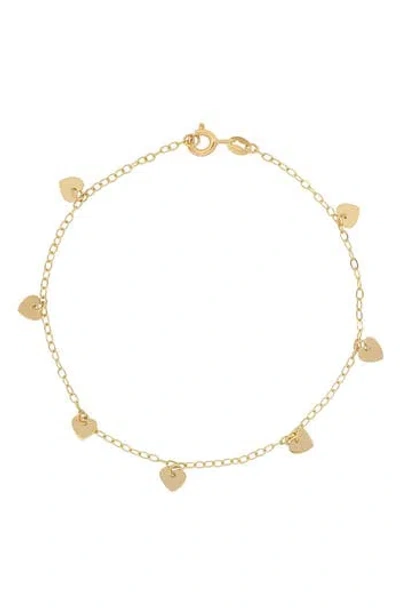 Bony Levy 14k Gold Heart Station Bracelet In 14k Yellow Gold