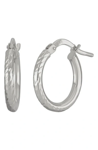 Bony Levy 14k Gold Hoop Earrings In 14k White Gold