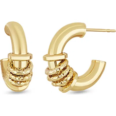 Bony Levy 14k Gold Hoop Earrings In Red