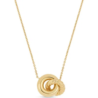Bony Levy 14k Gold Interlocking Circles Pendant Necklace