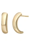 Bony Levy 14k Gold J-hoop Earrings In 14k Yellow Gold