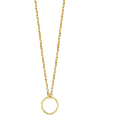 Bony Levy 14k Gold Large Hoop Pendant Necklace In 14k Yellow Gold
