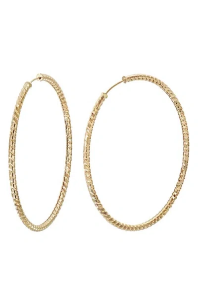 Bony Levy 14k Gold Large Rope Hoop Earrings In 14k Yellow Gold