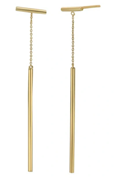 Bony Levy 14k Gold Linear Drop Earrings In 14k Yellow Gold