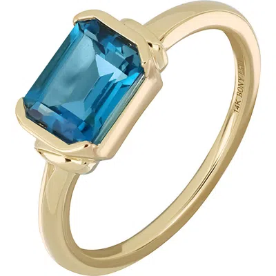 Bony Levy 14k Gold London Blue Topaz Ring In 18k Yellow Gold