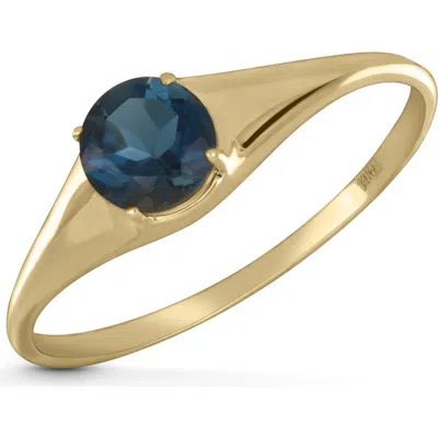 Bony Levy 14k Gold London Blue Topaz Stackable Ring In 14k Yellow Gold