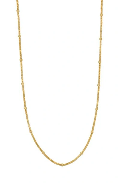 Bony Levy 14k Gold Long Satellite Bead Necklace